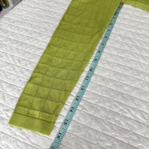 Gabby Isabella Lime Green Button-Up S Viscose/Nylon - Picture 9 of 10